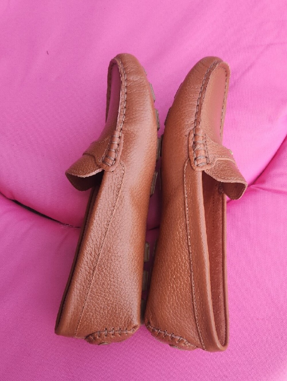 ✨️Rockport Brown Leather Moccasin Loafers with Gold Hardware - Picture 11 of 17